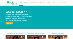 Desktop Screenshot of lifeforceevents.com